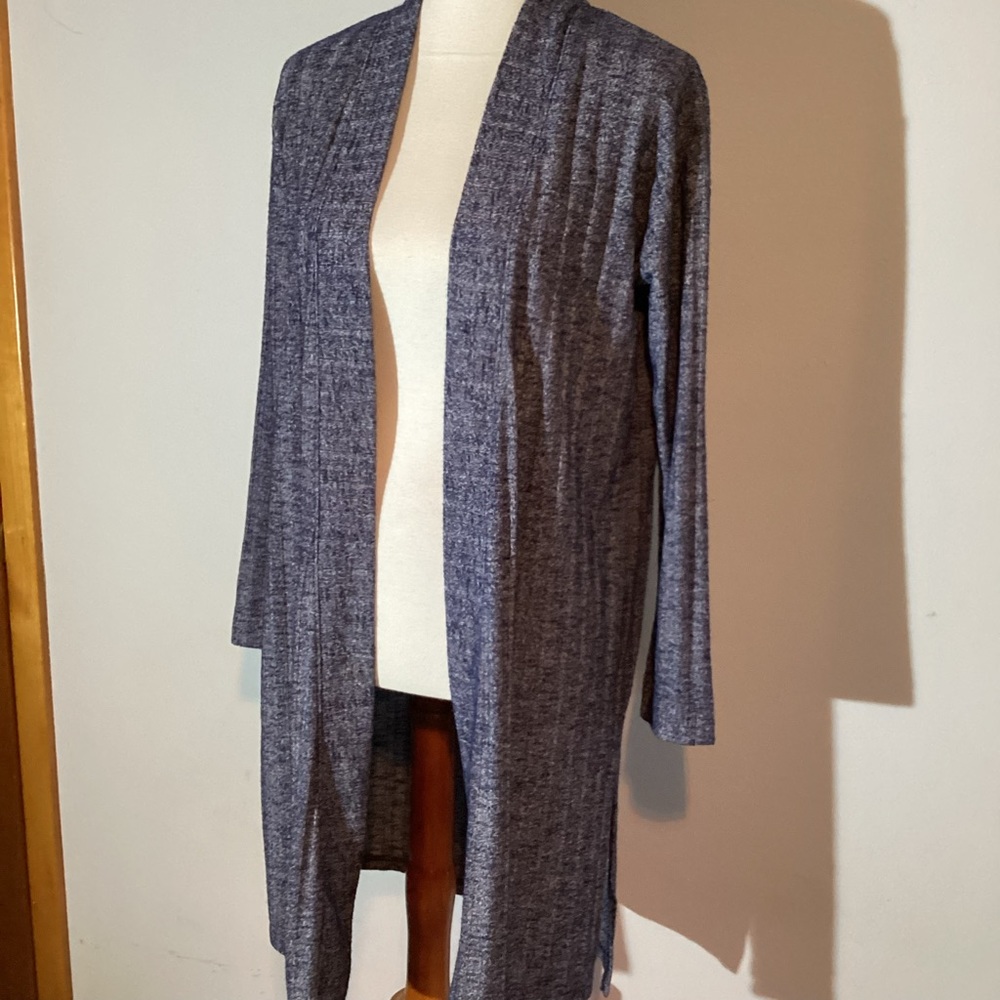 GAP long open front cardigan sweater, slit sides, long sleeves, size M